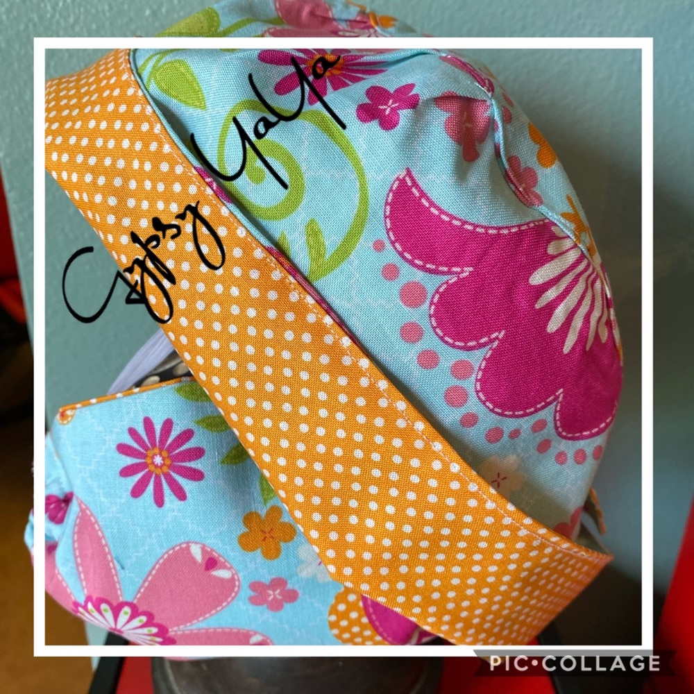 Reversible scrub cap and Mask set